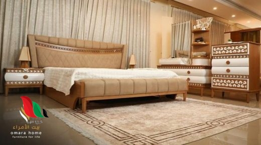 صور غرف نوم للعرسان مودرن كاملة بالدولاب والتسريحة 2021