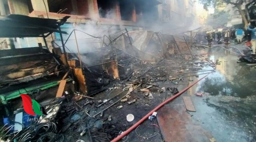تفاصيل حريق سوق التوفيقية اليوم في مصر