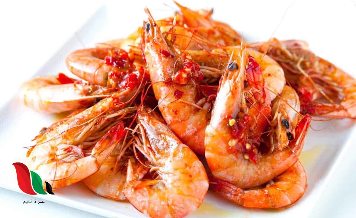 فيديو اعداد عمل الجمبري المسلوق بقشره على طريقة فتكات