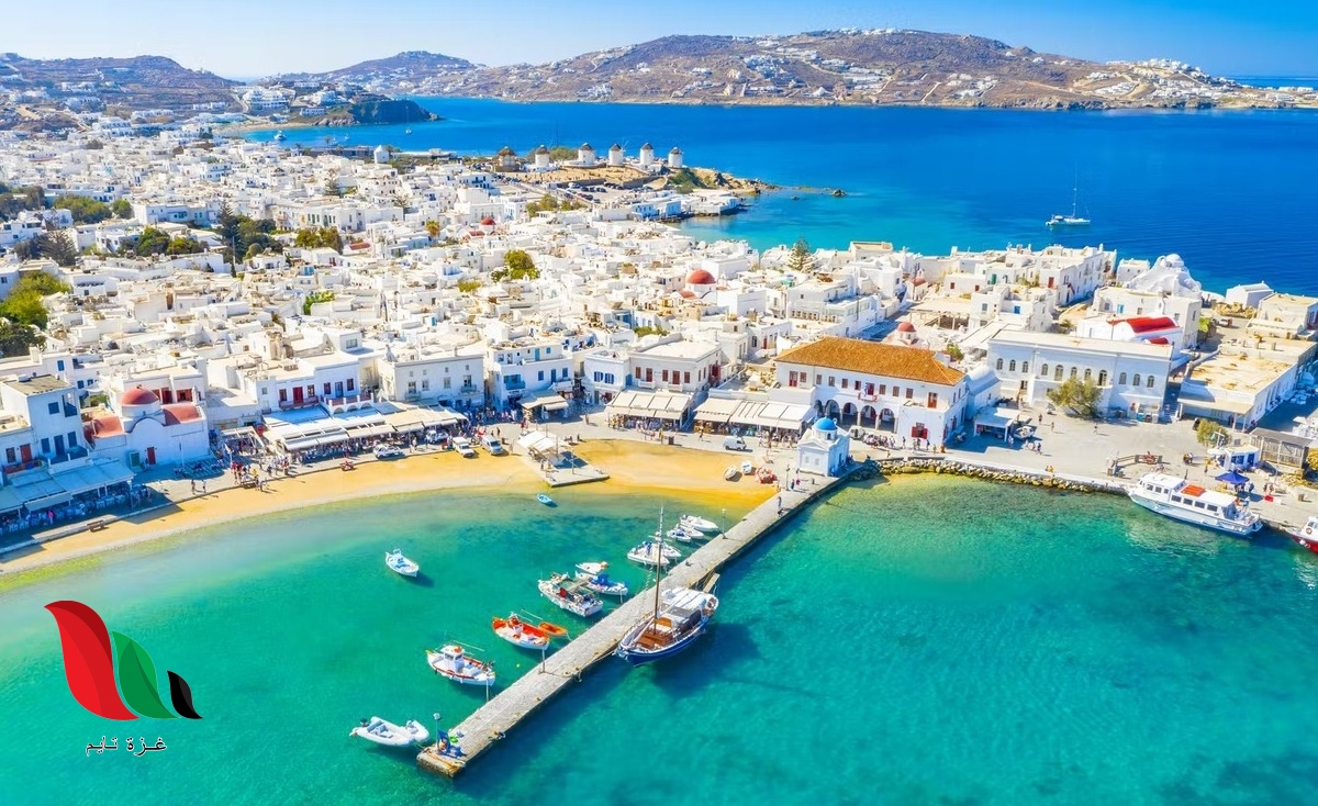 اين تقع جزيرة ميكونوس mykonos في اليونان