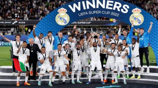 ريال مدريد يتوج بكأس السوبر الأوروبي على حساب فرانكفورت