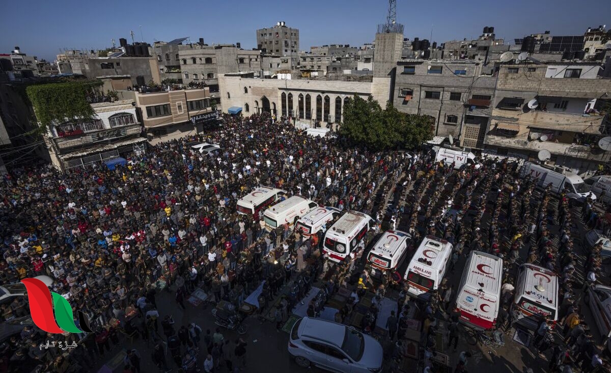 الفلسطينيون يشيعون جثامين 21 شخصًا لقوا حتفهم بحريق غزة