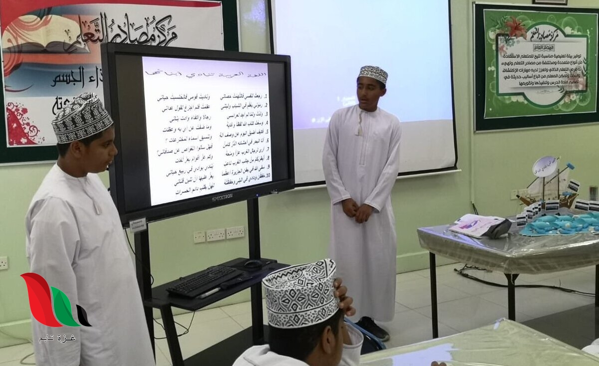 شرح درس اللغة العربية تنادي أبناءها للصف الثامن في عُمان