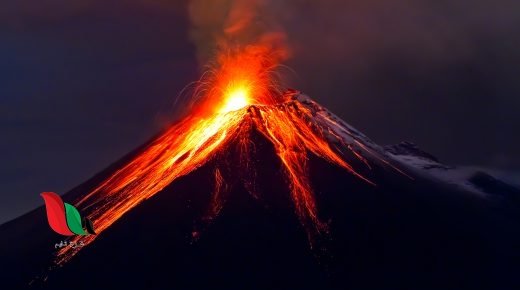 تركيب الصهارة وكمية الغازات المحتجزة فيها يحددان شده الثوران البركان الناتج