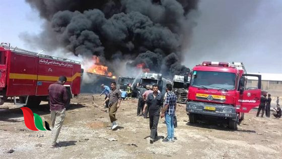 شاهد انفجار مدوي يهز ميناء بندر عباس وارتفاع المصابين لأكثر من 800